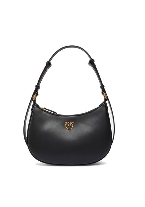 Borsa Pinko mini Love bag half moon simply nera logo love birds PINKO | Borse | 102790 A1YBZ99Q